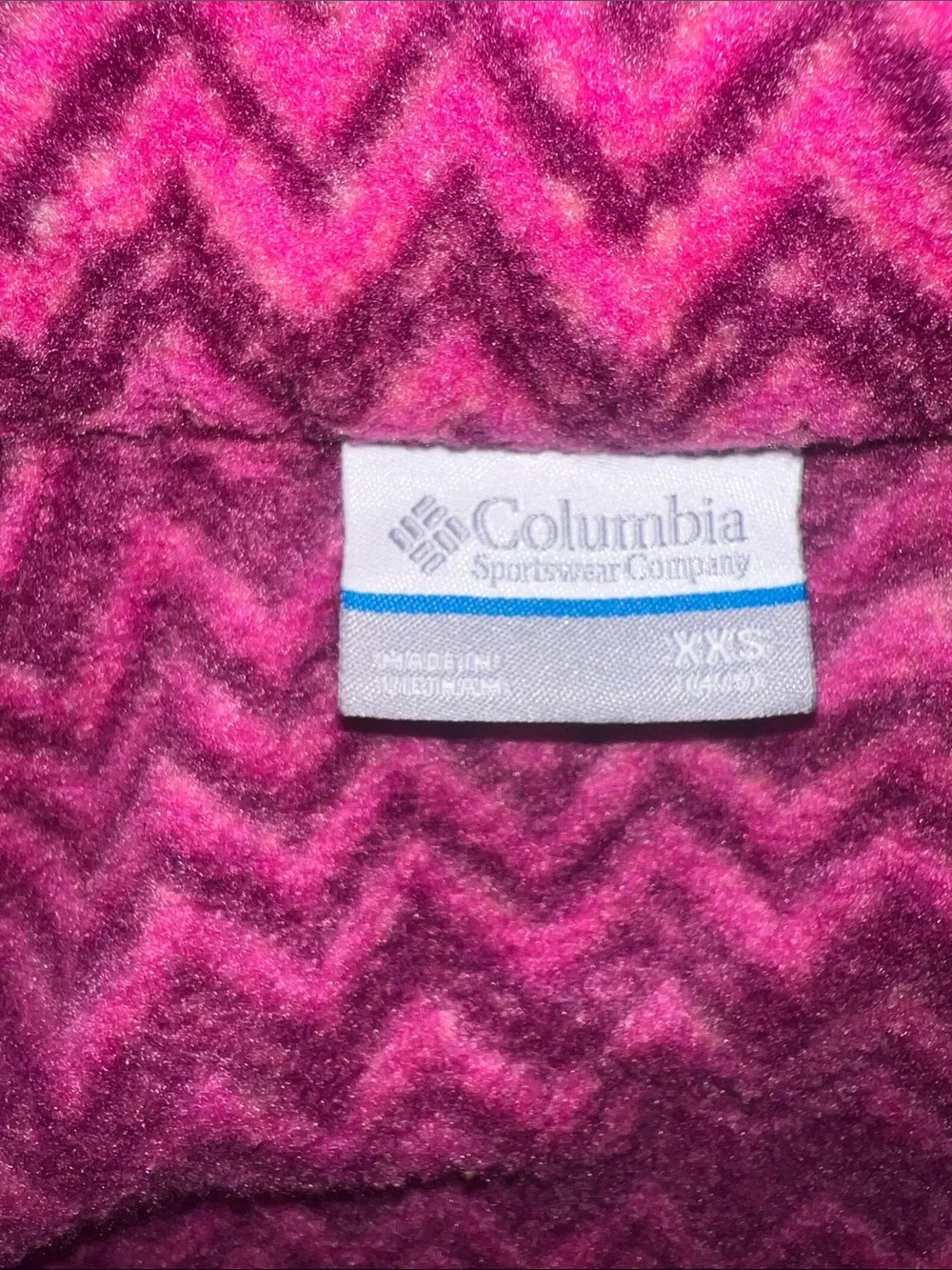 Columbia Pink Chevron Zip-Front Kids Jacket